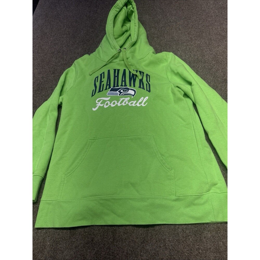 NFL SEATTLE SEAHAWKS WOMENS  HOODIE HOODED SWEATSHIRT GREEN LARGE